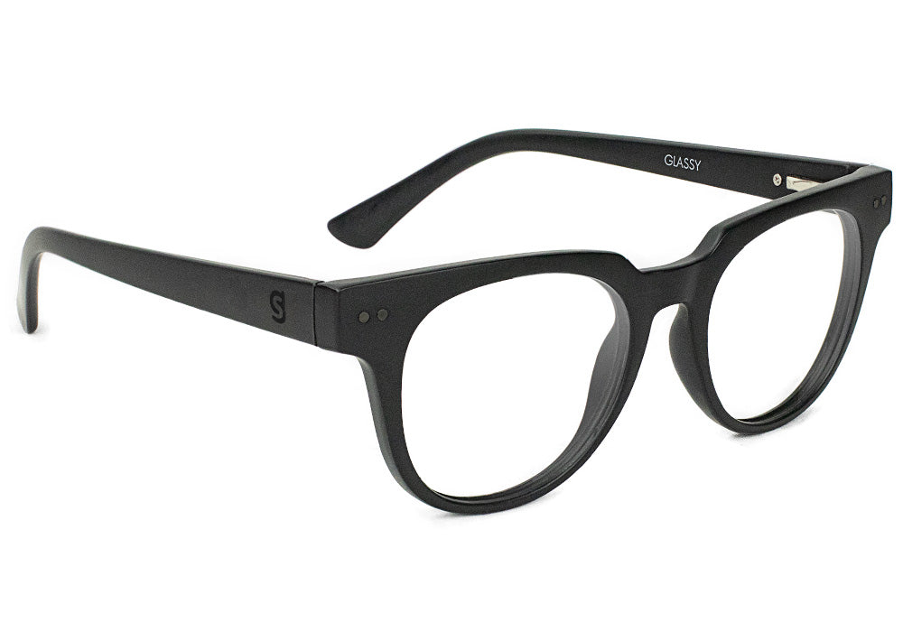 Lox Matte Black Prescription Glasses #Color_Matte Black