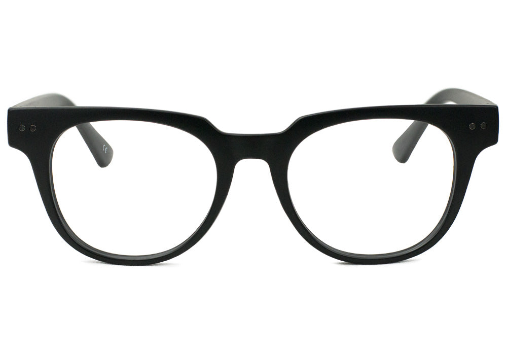 Lox Matte Black Prescription Glasses Front #Color_Matte Black