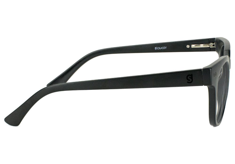Lox Matte Black Prescription Glasses Side #Color_Matte Black