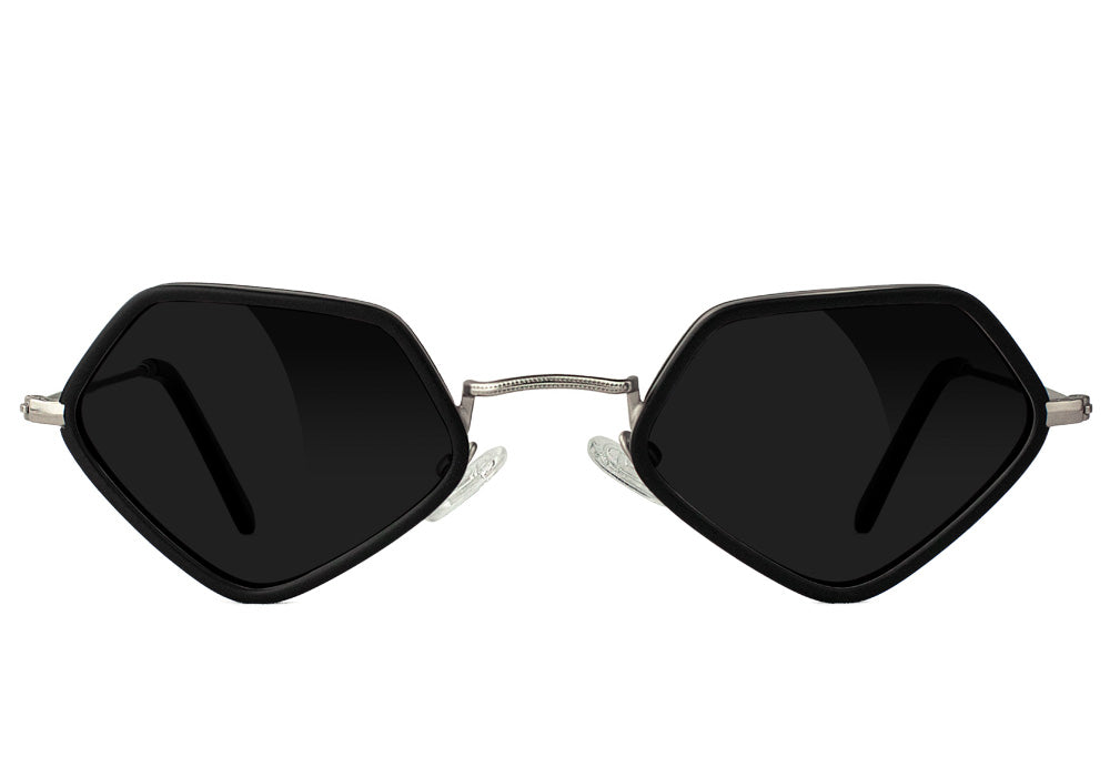 Loy Black Silver Polarized Sunglasses Front