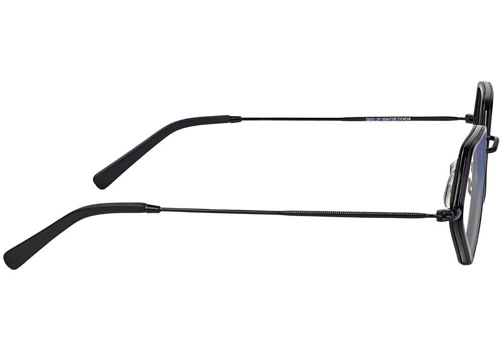 Loy Matte Black Blue Light Blocking Gaming Glasses Side #Color_Matte Blackout