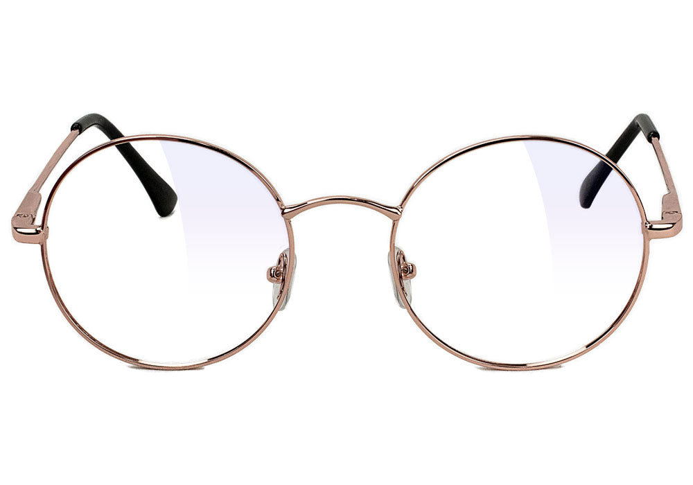 Mayfair Rose Gold Blue Light Blocking Gaming Glasses Front
