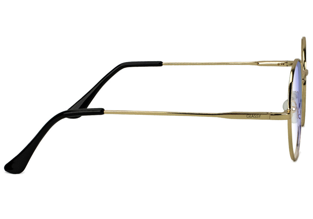 Mayfair Gold Blue Light Blocking Gaming Glasses Side