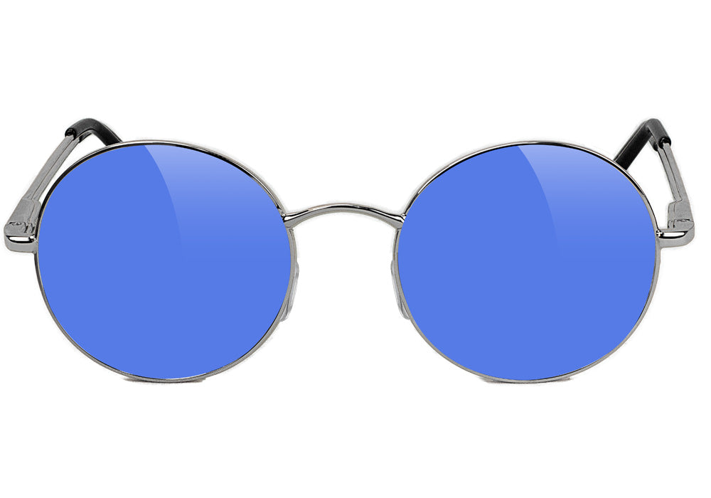 Mayfair Silver Blue Polarized Sunglasses Front