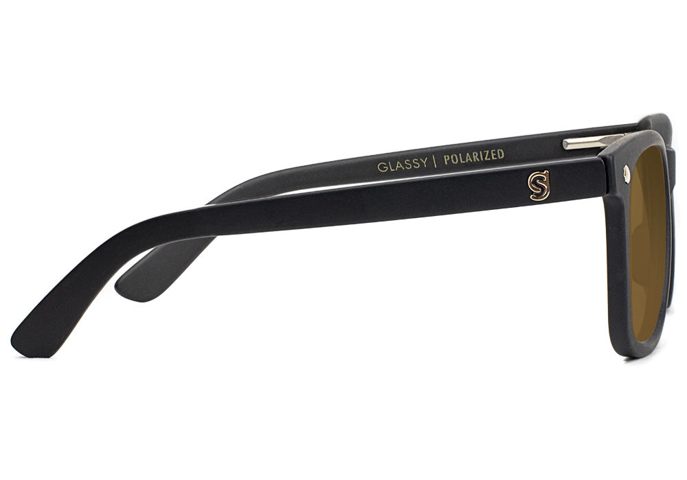 Mikemo Matte Black Brown Polarized Sunglasses Side