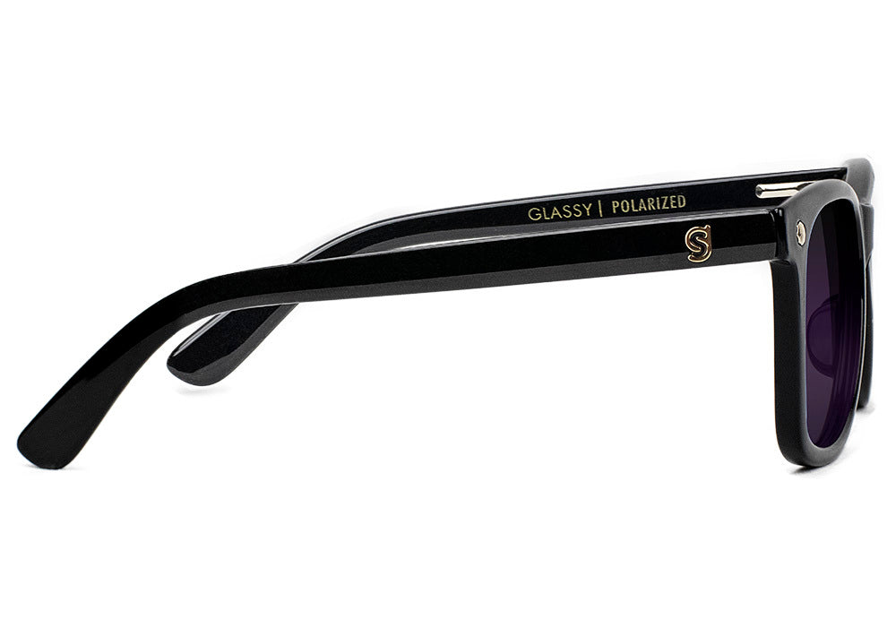 Mikemo Black Purple Polarized Sunglasses Side