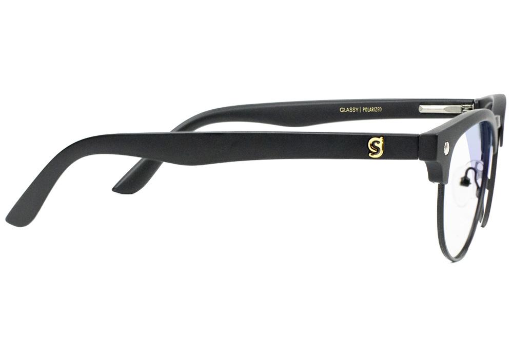 Morrison Matte Black Blue Light Blocking Gaming Glasses Side