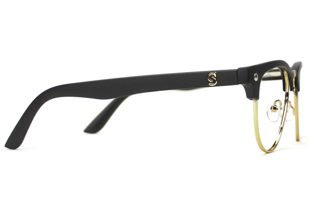 Morrison Black Gold Clubmaster Prescription Glasses Side