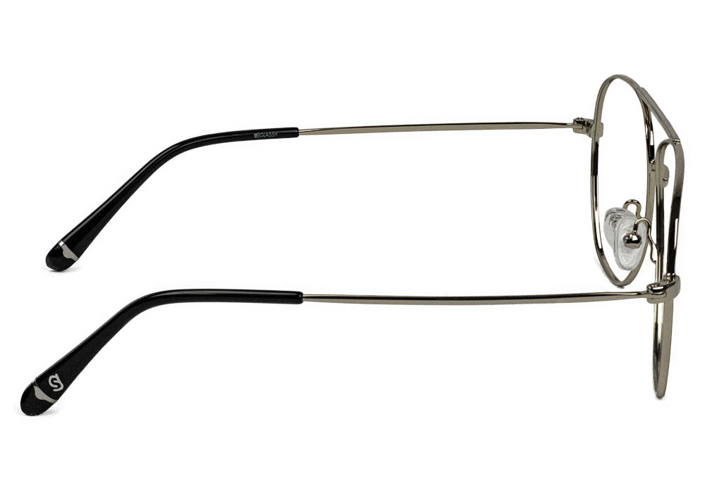 Neen Aviator Silver Prescription Glasses Side