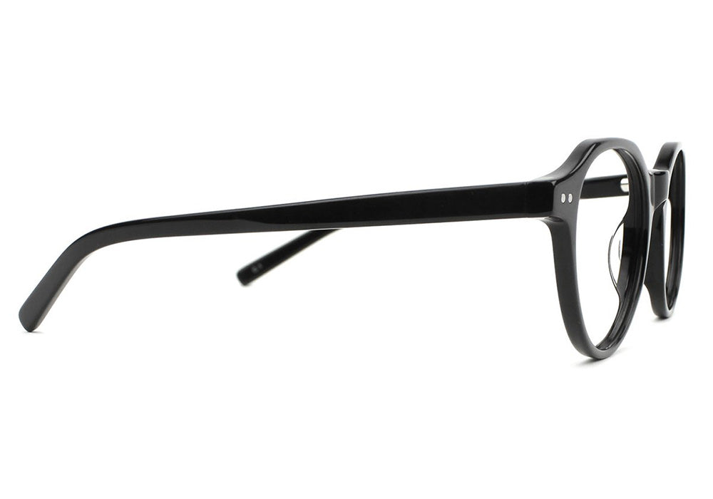 Olsen Black Round Prescription Glasses Side #Color_Black