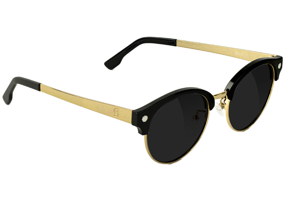 Paul Clubmaster Black Gold Polarized Sunglasses