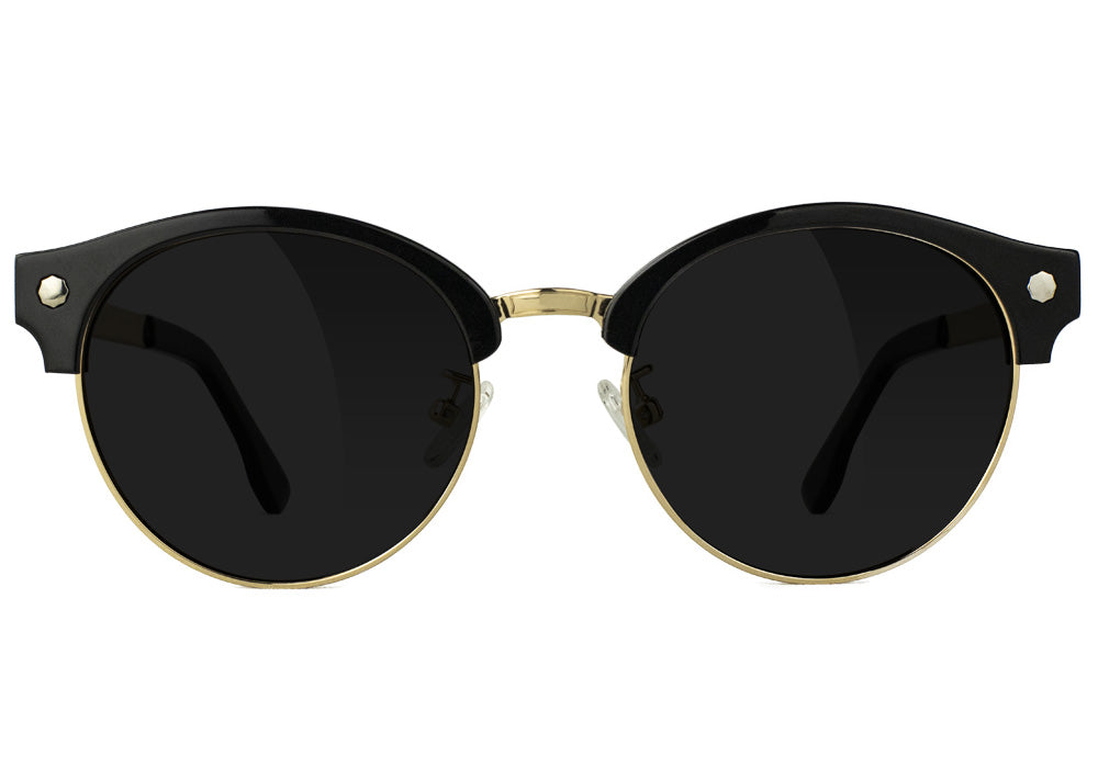 Paul Clubmaster Black Gold Polarized Sunglasses  Front