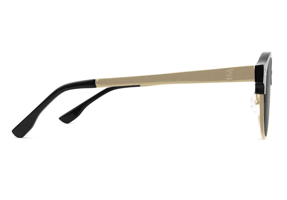 Paul Clubmaster Black Gold Polarized Sunglasses Side