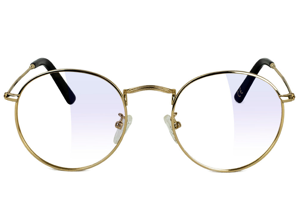 Piece Gold Blue Light Blocking Gaming Glasses Front
