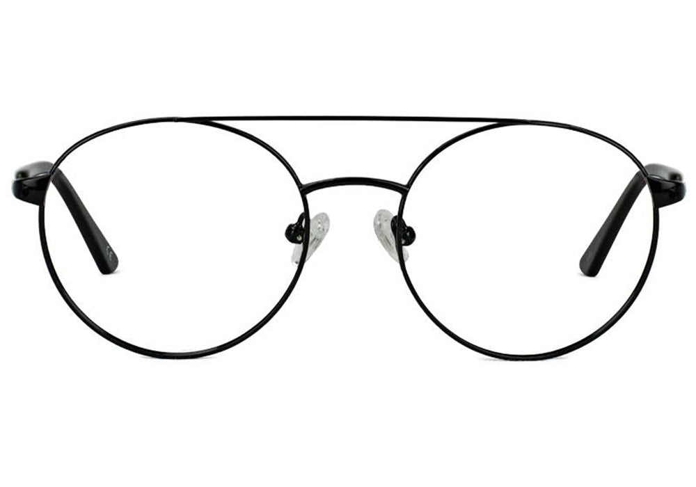 Crowder Black Prescription Glasses Front #Color_Black