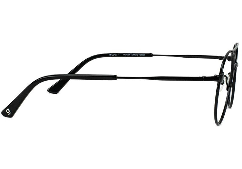 Crowder Black Prescription Glasses Side #Color_Black