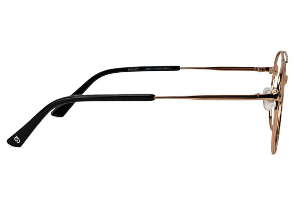 Crowder Gold Prescription Glasses Side #Color_Gold (Crowder Signature)