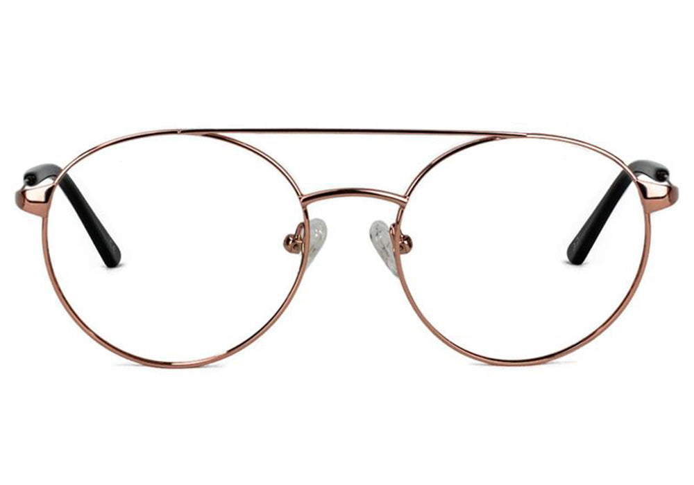 Crowder Rose Gold Prescription Glasses Front #Color_Rose Gold