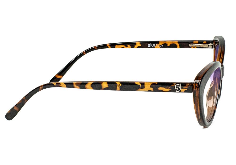 Selina Tortoise Blue Light Blocking Gaming Glasses Side