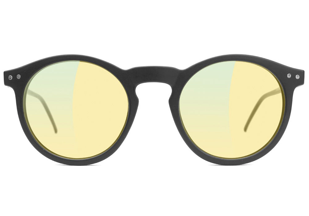 Apollo Matte Black Blue Light Blocking Gaming Glasses Front Yellow Lens