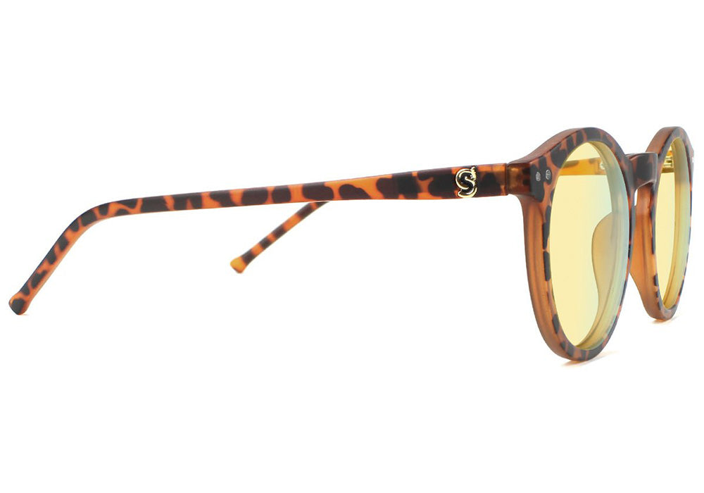 Apollo Tortoise Blue Light Blocking Gaming Glasses Yellow Lens SIde
