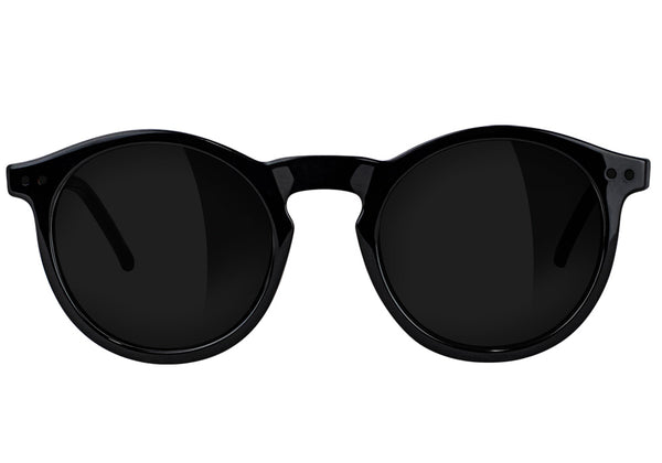 Apollo Matte Blackout Polarized Sunglasses Front
