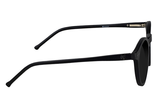 Apollo Matte Blackout Polarized Sunglasses Side