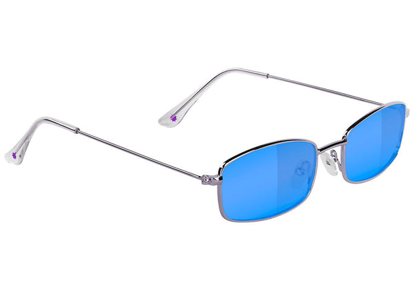 Rae Silver Blue Lens Polarized Sunglasses