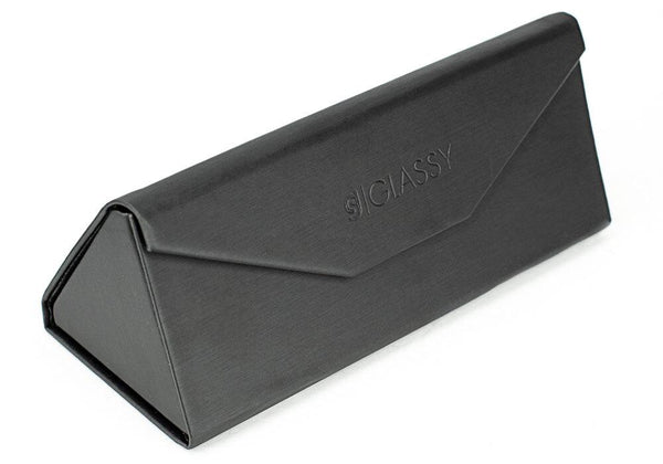Alamo Black Blue Prescription Glasses Case Open
