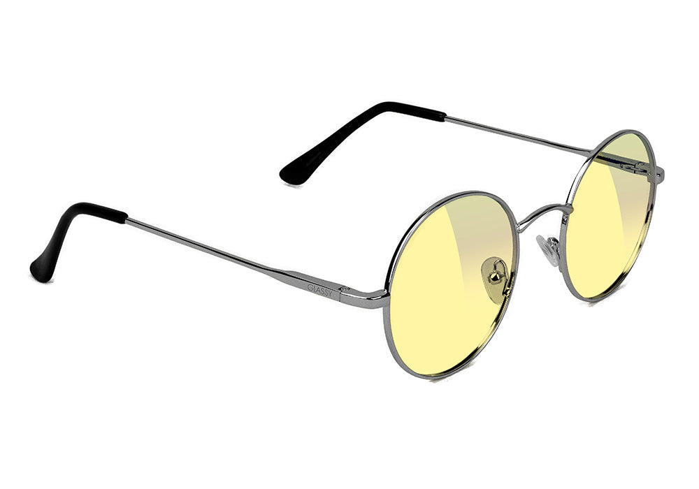 Mayfair Silver Blue Light Blocking Gaming Glasses Yellow Lens
