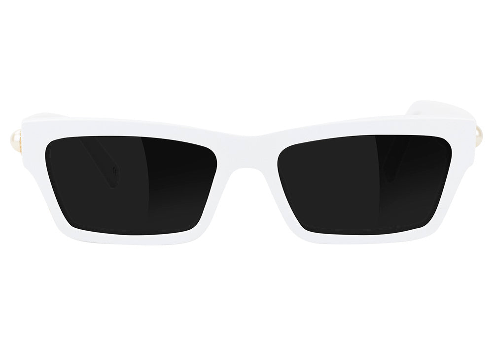 P-Loc White Polarized Sunglasses Front