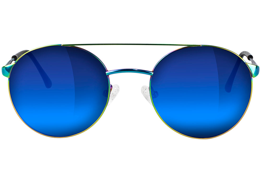 Sampson Ionized Blue mirror Polarized Sunglasses Front