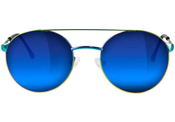 Sampson Ionized Blue mirror Polarized Sunglasses Front