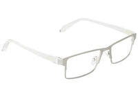 Strike SIlver Clear Prescription Glasses #Color_Silver/Clear