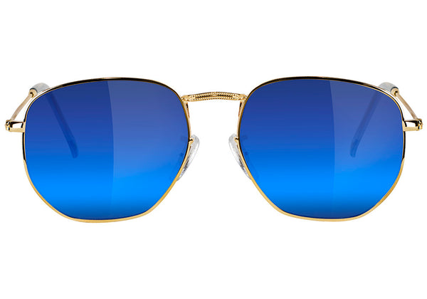 Turner Gold Blue Mirror Polarized Sunglasses Frornt