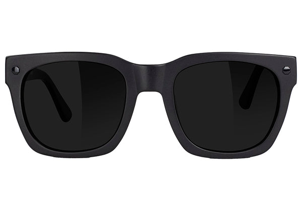 Walker Matte Blackout Polarized Sunglasses Front