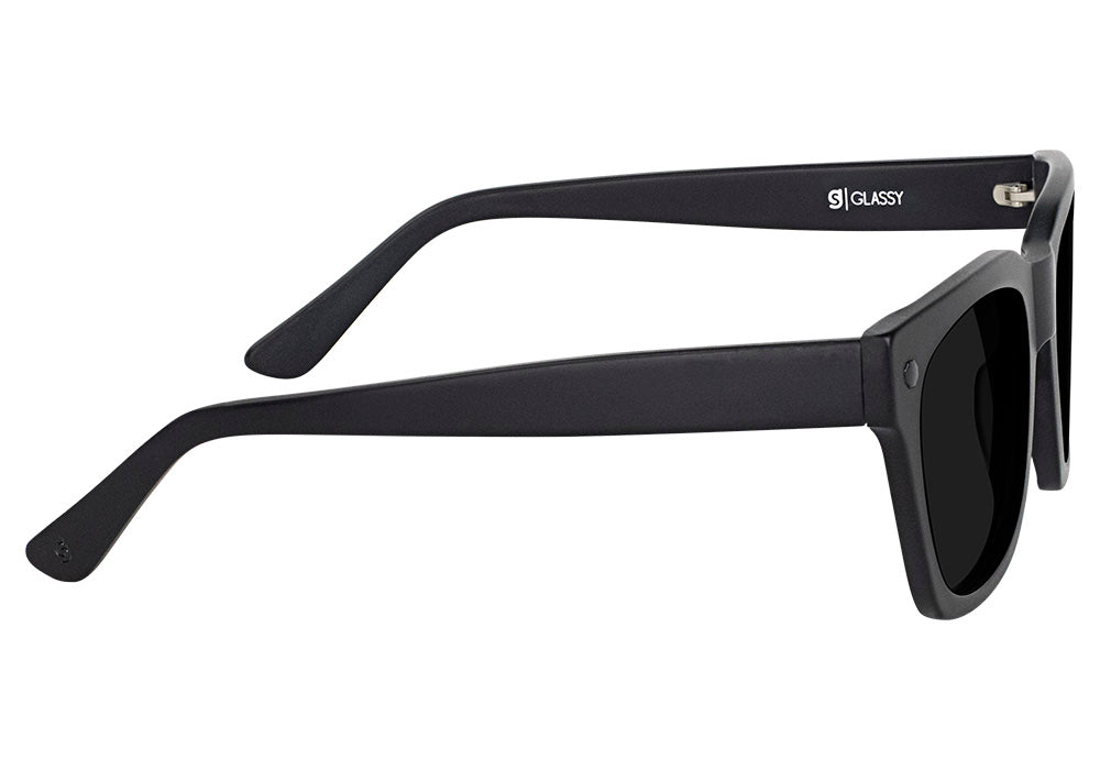Walker Matte Blackout Polarized Sunglasses Side