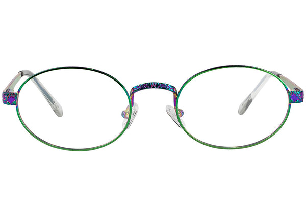 Zion Ionized Metal Oval Prescription Glasses Front
