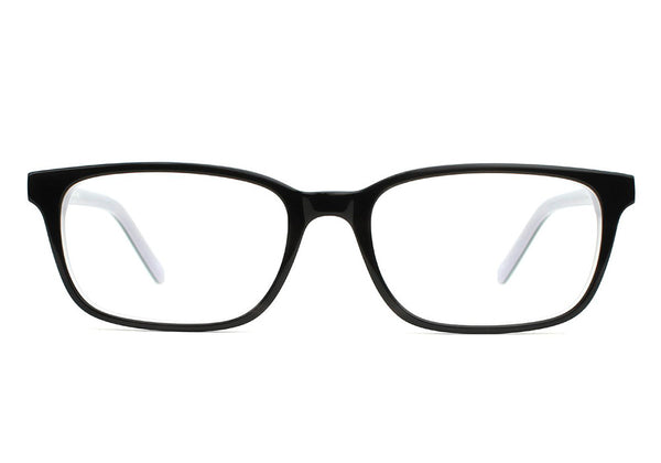 Alamo Black White Prescription Glasses Front
