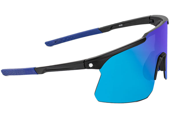 Cooper Black Blue Mirror Polarized Sunglasses Side