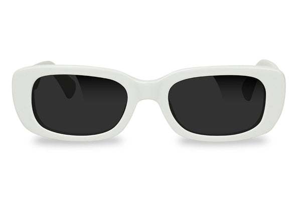 Darby White Polarized Sunglasses Front