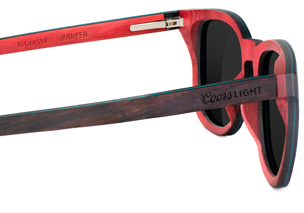 Juniper Coors Light Polarized Sunglasses Close up SIde