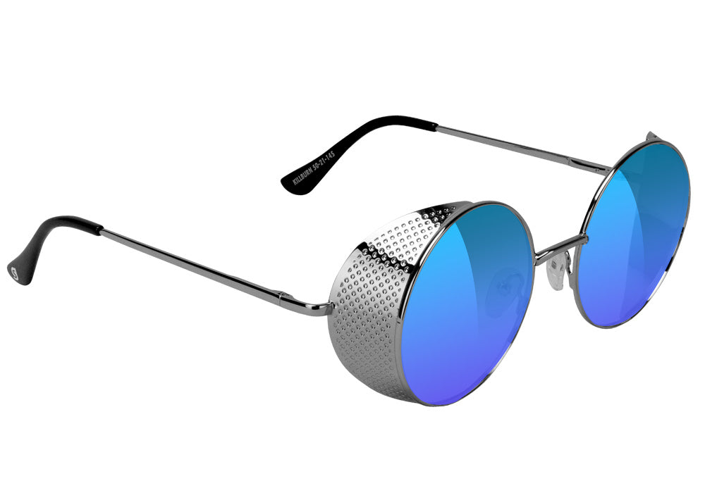Killburn Silver Blue Mirror Polarized Sunglasses