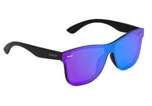 Leo Black Blue Mirror Polarized Sunglasses