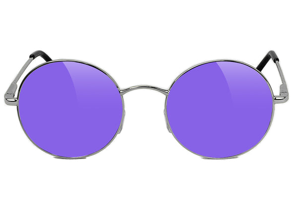 Mayfair Silver Purple Polarized Sunglasses Front