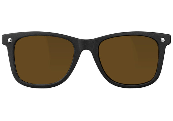 Mikemo Matte Black Brown Polarized Sunglasses Front
