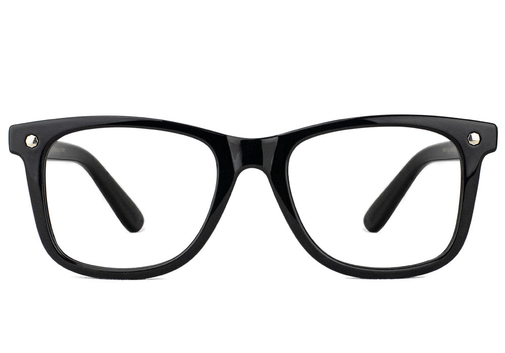 Mikemo Black Wayfarer Prescription Glasses Front