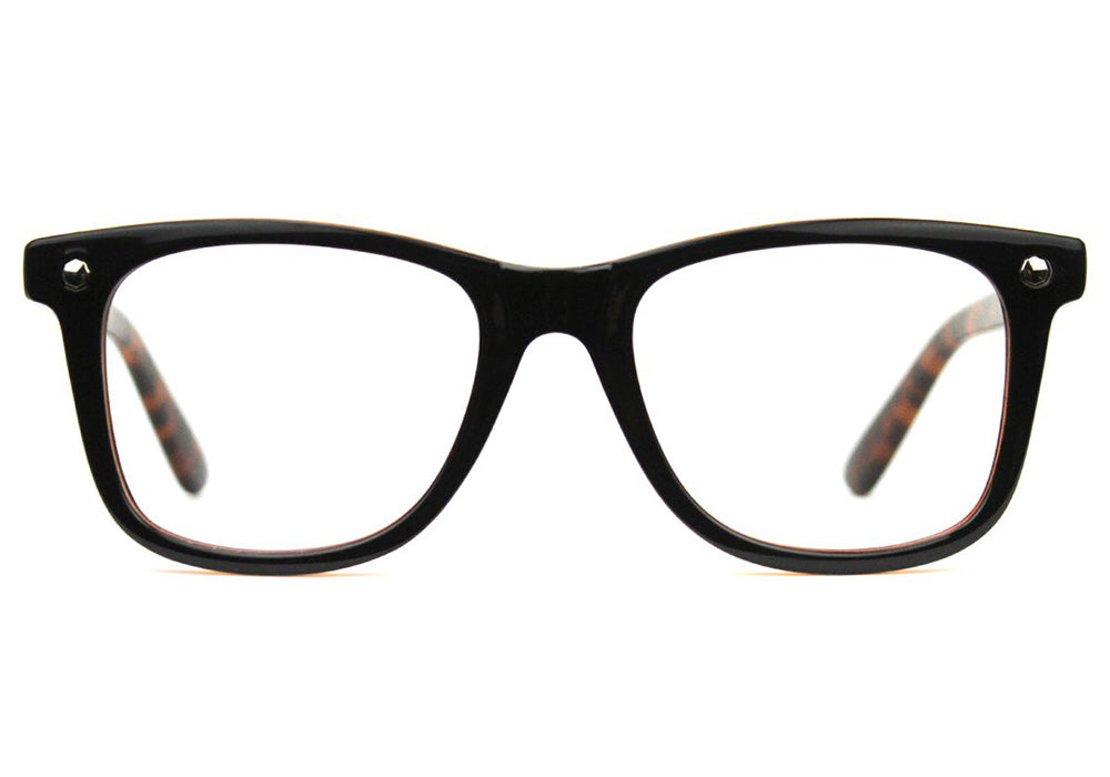 Mikemo Black Tortoise Wayfarer Prescription Glasses Front