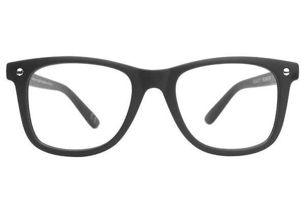 Mikemo Matte Black Wayfarer Prescription Glasses Front