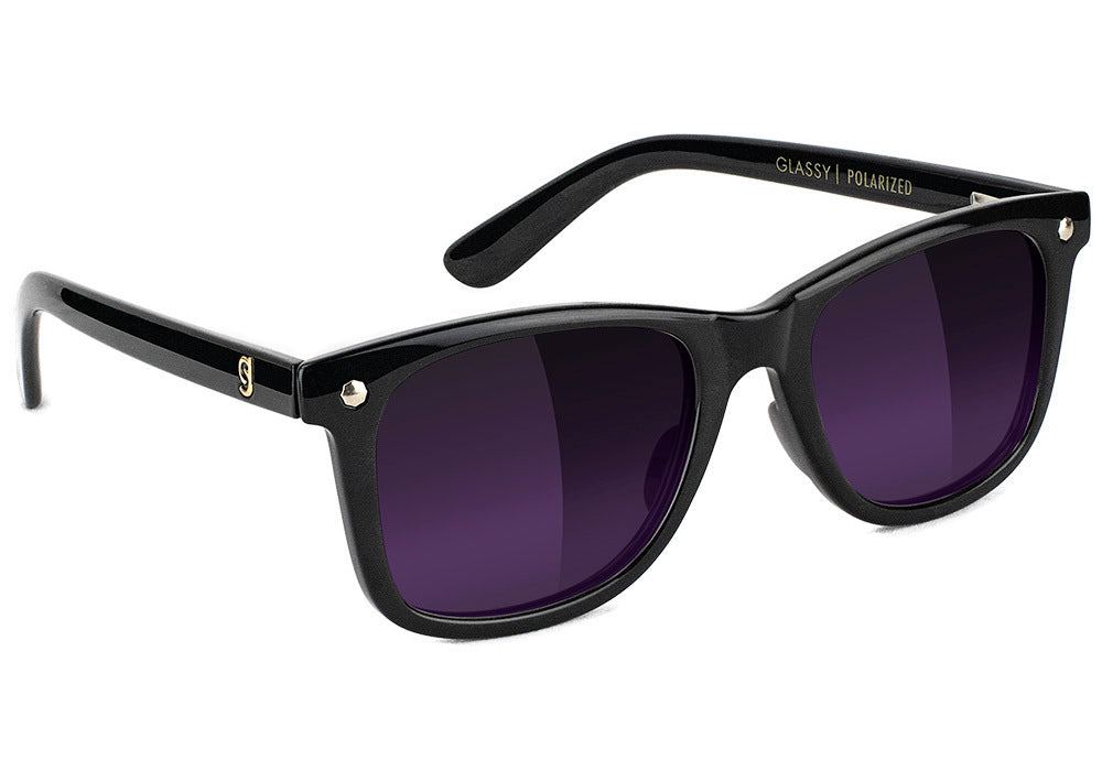 Mikemo Black Purple Polarized Sunglasses